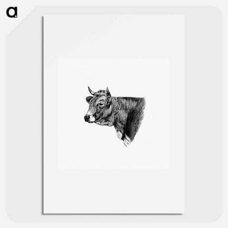 アートポスター-Livestock Cow Engraving
 - 大英図書館 Poster.