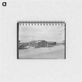 アートメモ帳-Housing typical of that afforded Mexican field workers of the Imperial Valley - ドロテア ラング Memo.