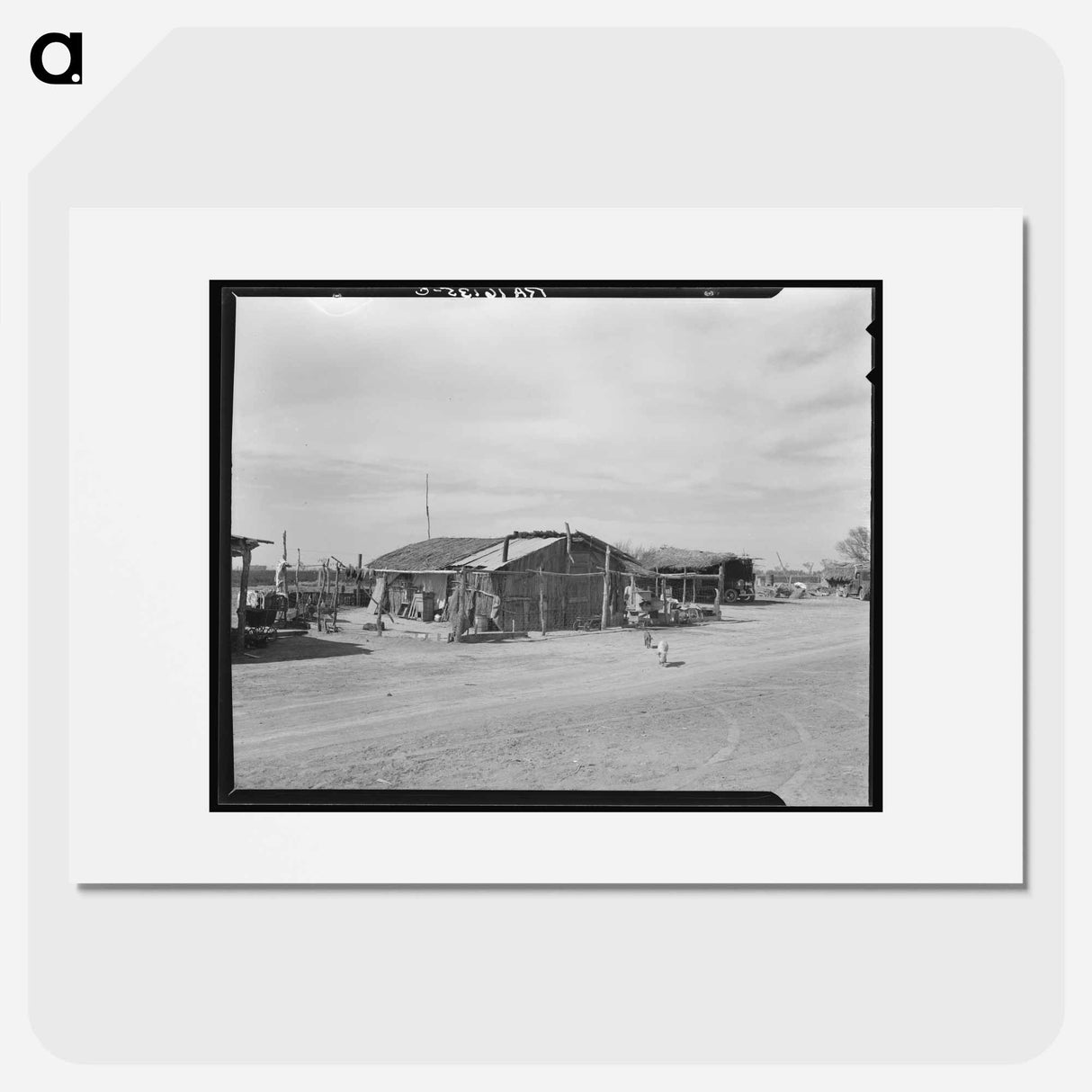 Housing typical of that afforded Mexican field workers of the Imperial Valley - Dorothea Lange Poster.