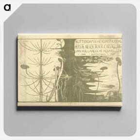 アートパネル-Catalogusomslag met waterplanten by Theo van Hoytema - テオ ヴァン ホイテマ Canvas.
