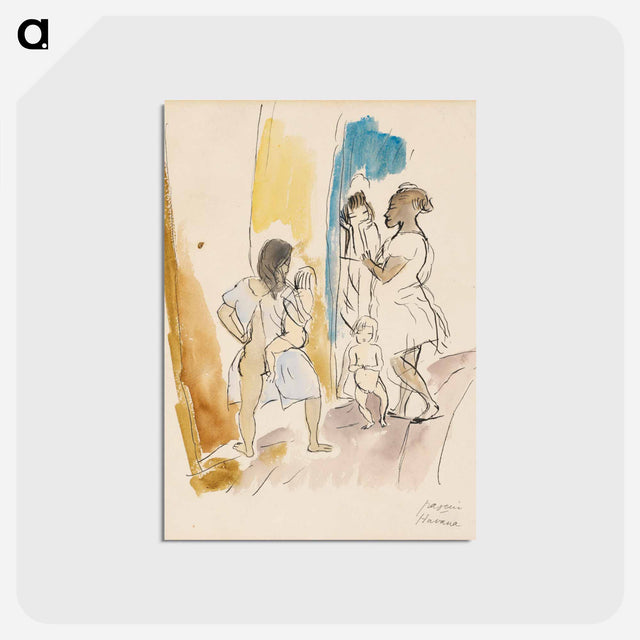 アートポストカード-Three Women and Two Children, Havana
 - バーンズ・コレクション Postcard.