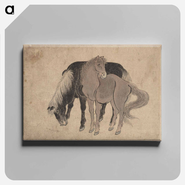 アートパネル-Album of Sketches by Katsushika Hokusai and His Disciples - 葛飾 北斎 Canvas.