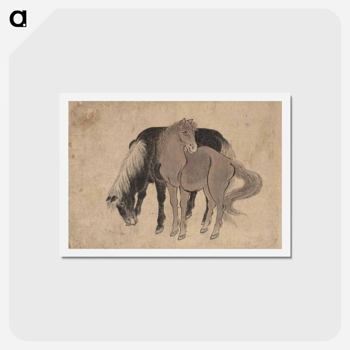 アートポストカード-Album of Sketches by Katsushika Hokusai and His Disciples - 葛飾 北斎 Postcard.