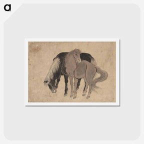 アートポストカード-Album of Sketches by Katsushika Hokusai and His Disciples - 葛飾 北斎 Postcard.