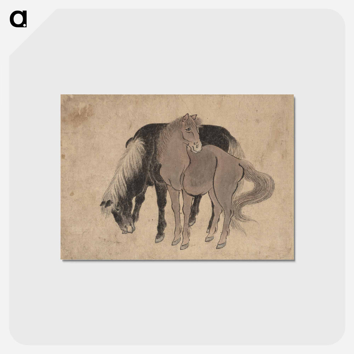 アートポストカード-Album of Sketches by Katsushika Hokusai and His Disciples - 葛飾 北斎 Postcard.