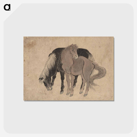 アートポストカード-Album of Sketches by Katsushika Hokusai and His Disciples - 葛飾 北斎 Postcard.