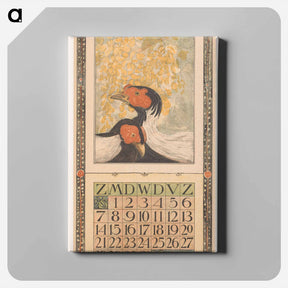 アートパネル-Kalenderblad mei met zilverfraisanten - テオ ヴァン ホイテマ Canvas.