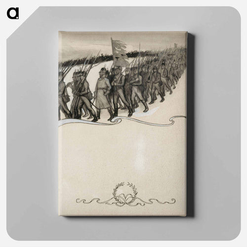 Porilaisten marssi -runon alkuvinjetin oikea puoli - Albert Edelfelt Canvas.