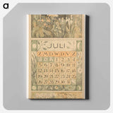 Kalenderblad juli met tureluur - テオ ヴァン ホイテマ Canvas.
