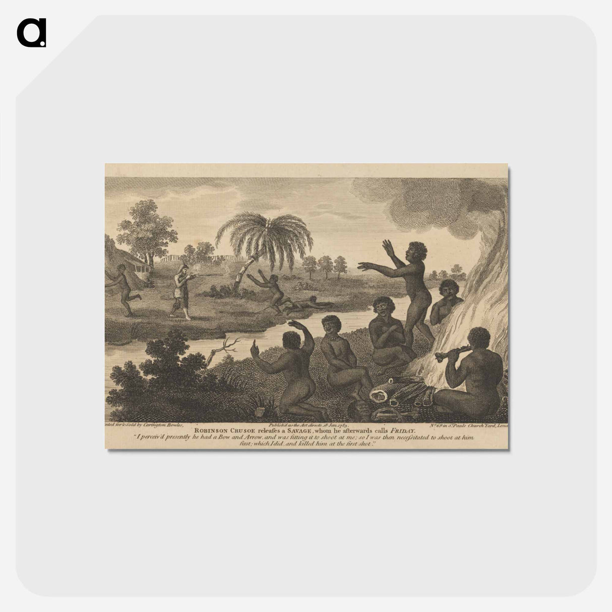 アートポストカード-Twelve Illustrations of Robinson Crusoe
 - イェール大学アートギャラリー Postcard.