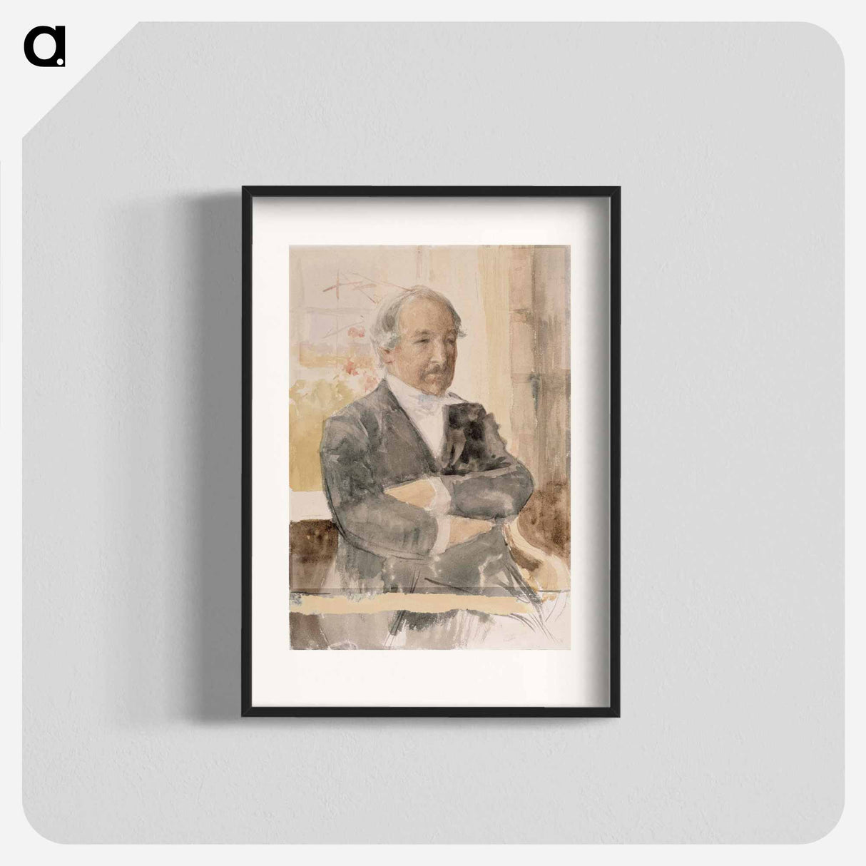 Sketch for the portrait of Zacharias Topelius - アルバート エーデルフェルト Poster.