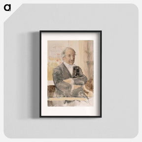 アートポスター-Sketch for the portrait of Zacharias Topelius - アルバート エーデルフェルト Poster.