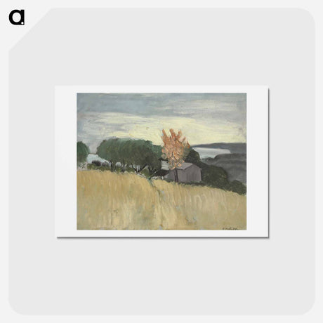 アートポストカード-Champs De Blé À Cagnes - アンリ マティス Postcard.