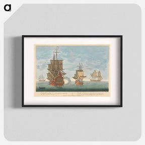アートポスター-A Squadron of Ships in a calm where of one, A. presents the Stern, another B. the Head
 - イェール大学アートギャラリー Poster.