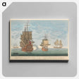 アートパネル-A Squadron of Ships in a calm where of one, A. presents the Stern, another B. the Head
 - イェール大学アートギャラリー Canvas.