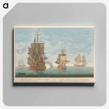 アートパネル-A Squadron of Ships in a calm where of one, A. presents the Stern, another B. the Head
 - イェール大学アートギャラリー Canvas.