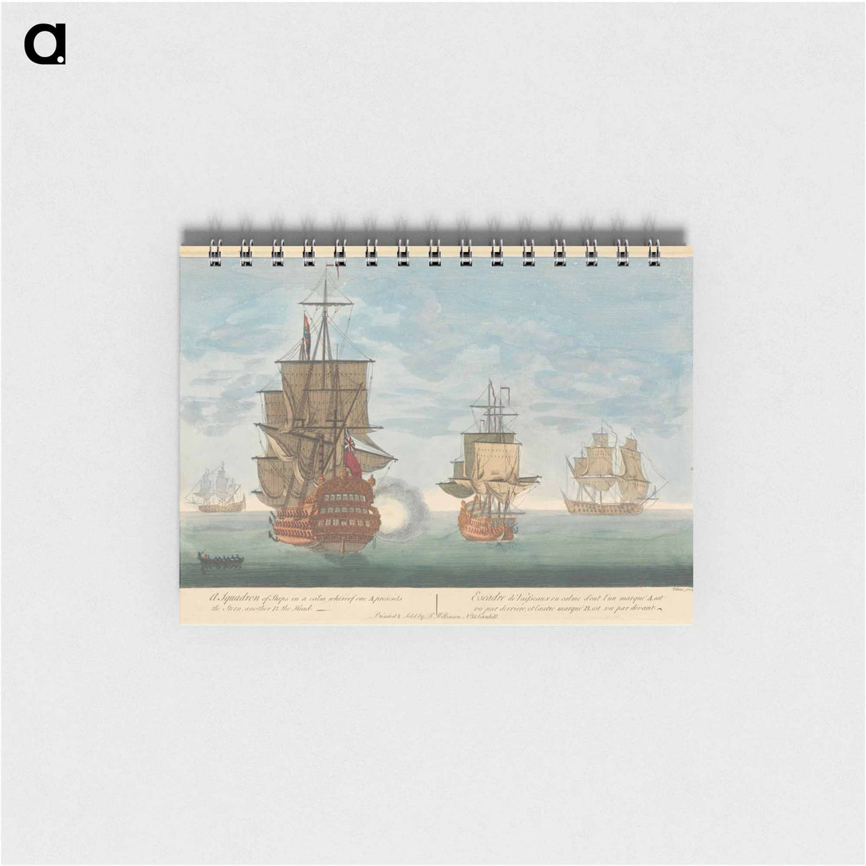 アートメモ帳-A Squadron of Ships in a calm where of one, A. presents the Stern, another B. the Head
 - イェール大学アートギャラリー Memo.