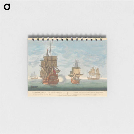 アートメモ帳-A Squadron of Ships in a calm where of one, A. presents the Stern, another B. the Head
 - イェール大学アートギャラリー Memo.