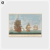 アートポストカード-A Squadron of Ships in a calm where of one, A. presents the Stern, another B. the Head
 - イェール大学アートギャラリー Postcard.