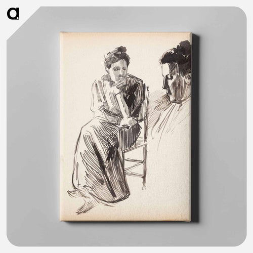 Ellan, taiteilijan vaimo - Albert Edelfelt Canvas.