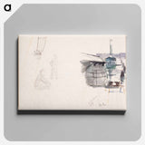 Luonnos maalaukseen kööpenhaminan ankkuripaikalta - アルバート エーデルフェルト Canvas.