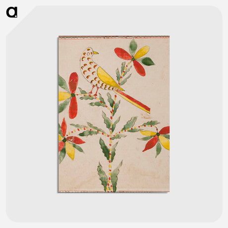 アートポストカード-Tiny Bird on Flowering Twig
 - バーンズ・コレクション Postcard.