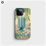 Yōrō Waterfall in Mino Province - Katsushika Hokusai Phone Case.