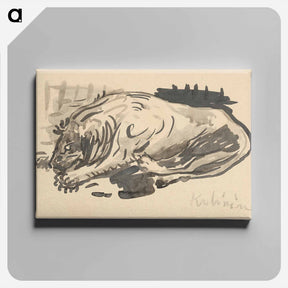 アートパネル-Lying dog - アーノルド ピーター ワイズ クビンチャン Canvas.