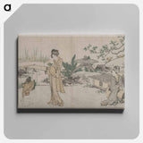 アートパネル-Hokusai's Goldfish Vendor - 葛飾 北斎 Canvas.
