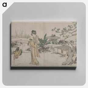 アートパネル-Hokusai's Goldfish Vendor - 葛飾 北斎 Canvas.