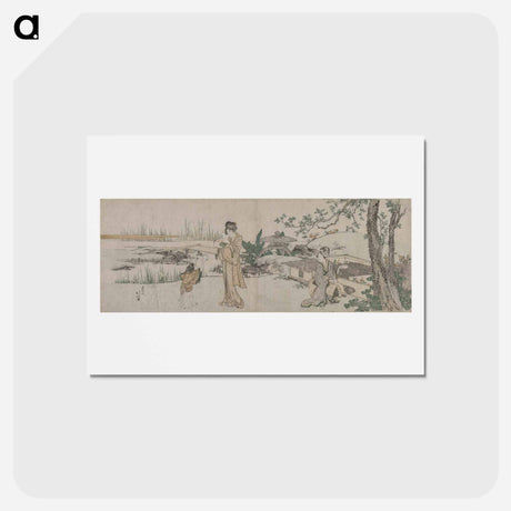 アートポストカード-Hokusai's Goldfish Vendor - 葛飾 北斎 Postcard.