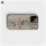 Hokusai's Goldfish Vendor - 葛飾 北斎 Phone Case.