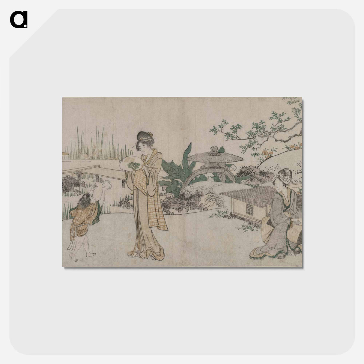 アートポストカード-Hokusai's Goldfish Vendor - 葛飾 北斎 Postcard.