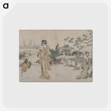 アートポストカード-Hokusai's Goldfish Vendor - 葛飾 北斎 Postcard.