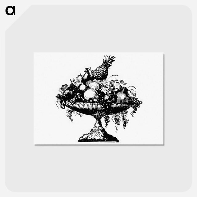 アートポストカード-Fruit Stand Illustration
 - 大英図書館 Postcard.
