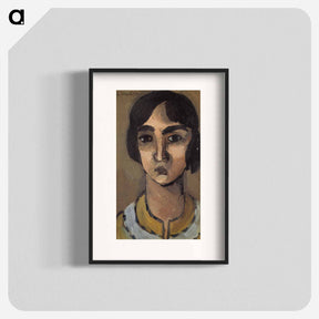 アートポスター-Woman with Dark Hair - アンリ マティス Poster.