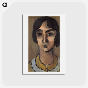 アートポストカード-Woman with Dark Hair - アンリ マティス Postcard.