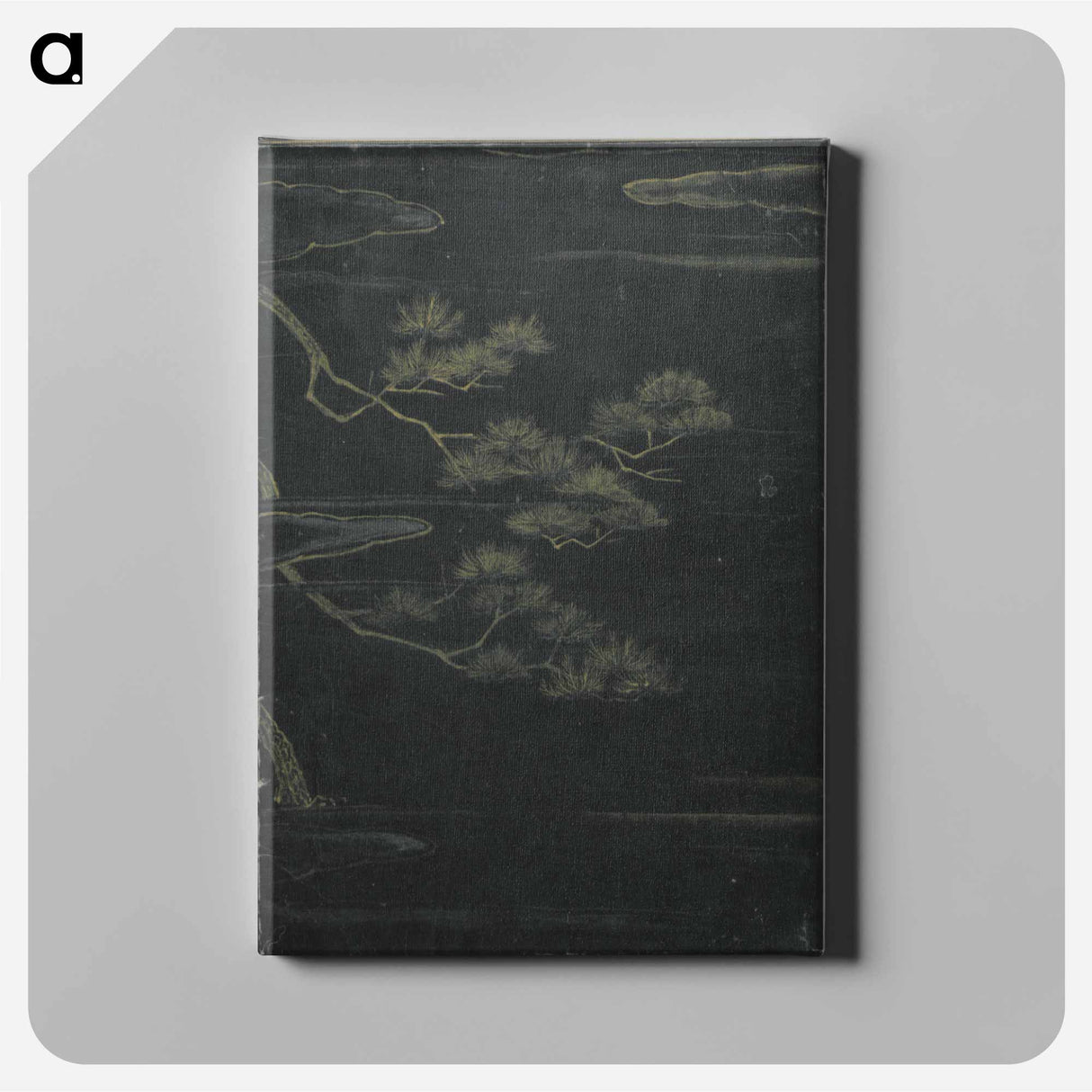 アートパネル-Mountain teahouse from the mist of sandara - 葛飾 北斎 Canvas.
