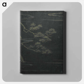 アートパネル-Mountain teahouse from the mist of sandara - 葛飾 北斎 Canvas.
