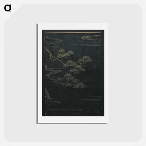 アートポストカード-Mountain teahouse from the mist of sandara - 葛飾 北斎 Postcard.