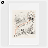 Vier voorstellingen betreffende het natuur- en geneeskundig congres te Leiden - Theo van Hoytema Poster.