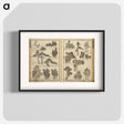 アートポスター-Random sketches by Hokusai volumes 1 to 11 - 葛飾 北斎 Poster.