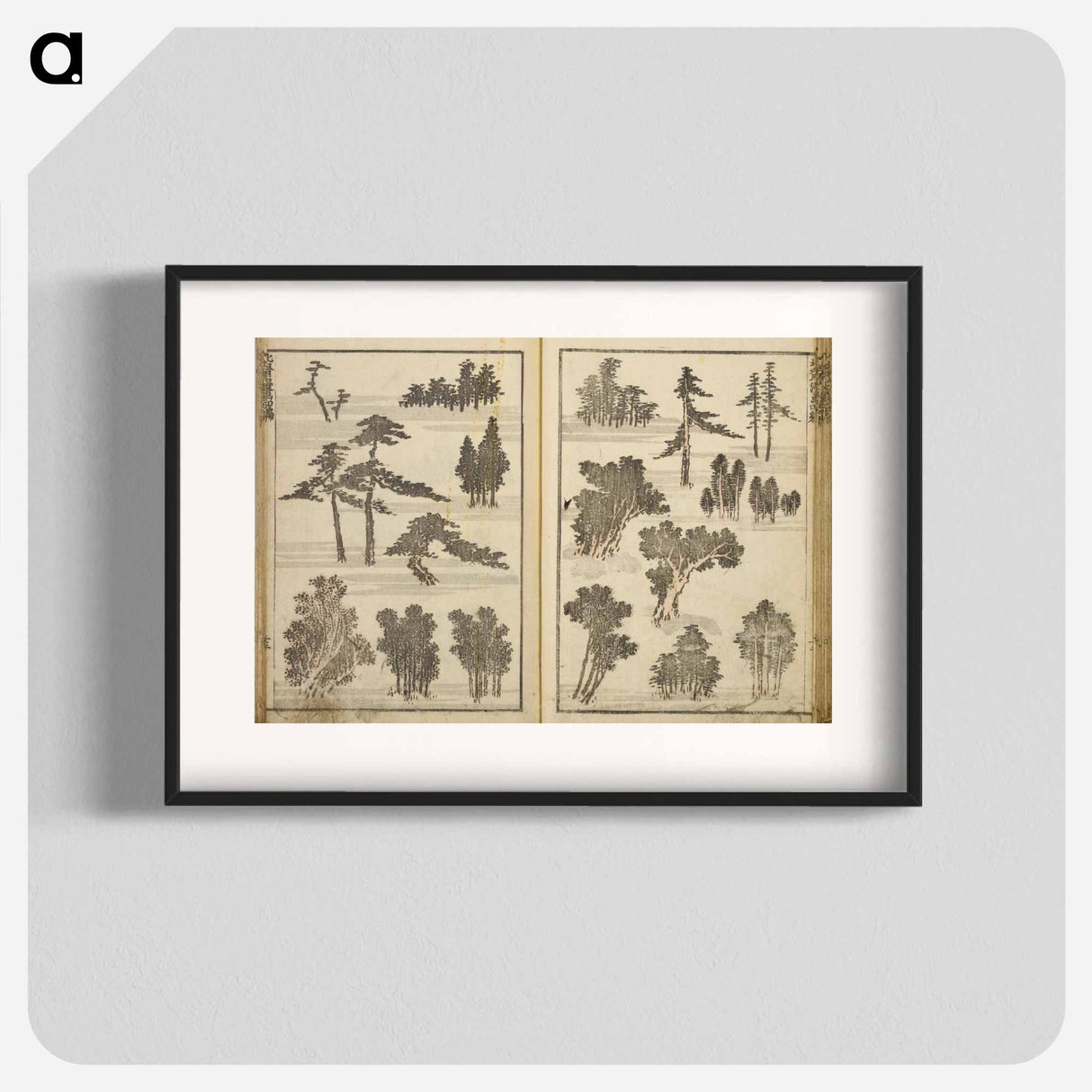 アートポスター-Random sketches by Hokusai volumes 1 to 11 - 葛飾 北斎 Poster.