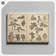 アートパネル-Random sketches by Hokusai volumes 1 to 11 - 葛飾 北斎 Canvas.
