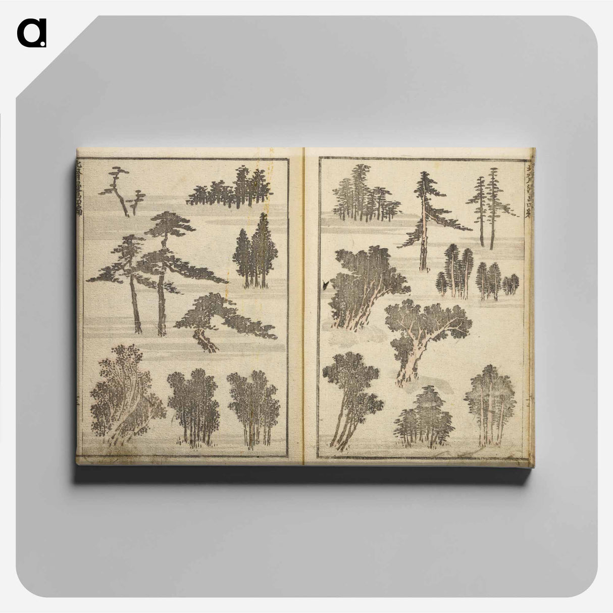 アートパネル-Random sketches by Hokusai volumes 1 to 11 - 葛飾 北斎 Canvas.