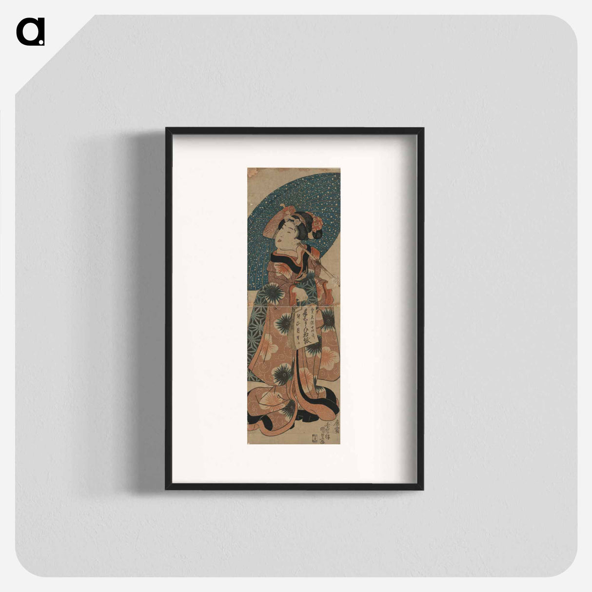 アートポスター-Girl with a Hand Drum
 - 歌川 国貞 Poster.