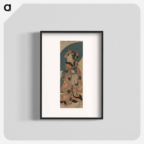 アートポスター-Girl with a Hand Drum
 - 歌川 国貞 Poster.
