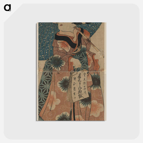 アートポストカード-Girl with a Hand Drum
 - 歌川 国貞 Postcard.