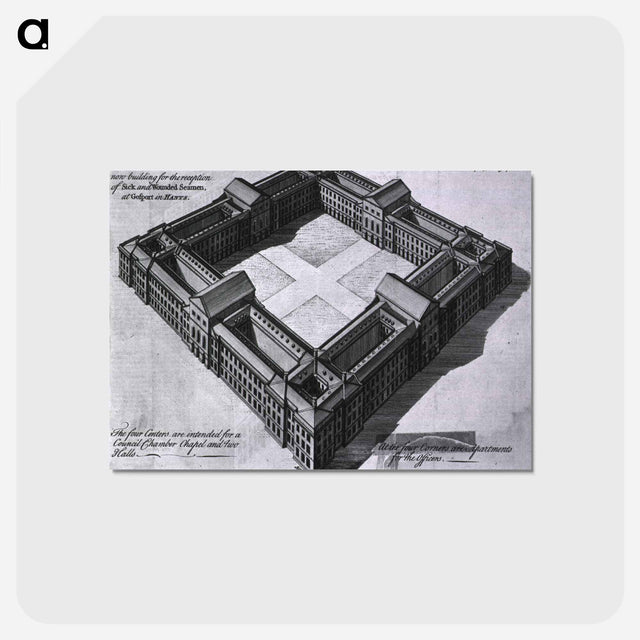 アートポストカード-Royal Hospital, Gosport: Perspective View
 - 国立医学図書館 Postcard.