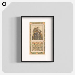 アートポスター-Kalenderblad augustus met olifant - テオ ヴァン ホイテマ Poster.
